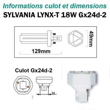 AMPOULE SYLVANIA LYNX-T 18W Gx24d2