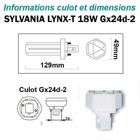 AMPOULE SYLVANIA LYNX-T 18W Gx24d2