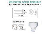AMPOULE SYLVANIA LYNX-T 26W Gx24d3 AMPOULE SYLVANIA LYNX-T 26W Gx24d3