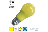 Ampoule jaune LED 6W E27 230V