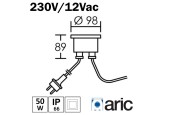 Transfo 220V/12V 50VA Etanche IP66