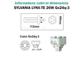 AMPOULE SYLVANIA LYNX-TE 26W Gx24q3 AMPOULE SYLVANIA LYNX-TE 26W Gx24q3