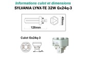 AMPOULE SYLVANIA LYNX-TE 32W Gx24q3 AMPOULE SYLVANIA LYNX-TE 32W Gx24q3