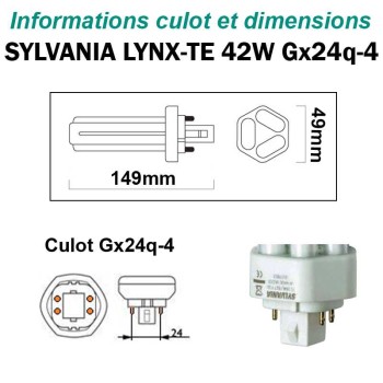 AMPOULE SYLVANIA LYNX-TE 42W Gx24q4