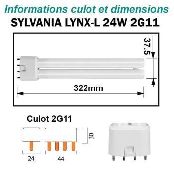 AMPOULE SYLVANIA LYNX-L 24W 2G11