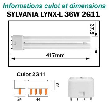 AMPOULE SYLVANIA LYNX-L 36W 2G11