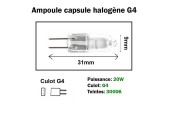 Ampoule 20W G4 12V- BLISTER DE 2 Ampoule 20W G4 12V- BLISTER DE 2