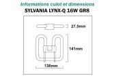 AMPOULE SYLVANIA LYNX-Q 16W GR8 AMPOULE SYLVANIA LYNX-Q 16W GR8
