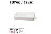 Transfo 230V 12Vac - Compatible ampoule LED 12V
