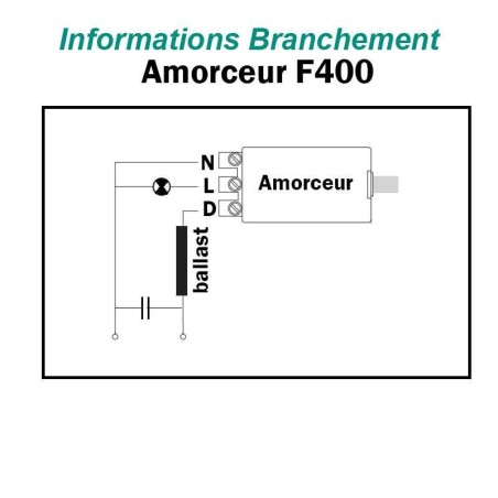 AMORCEUR 3 FILS POUR LAMPE IODURE ET SODIUM