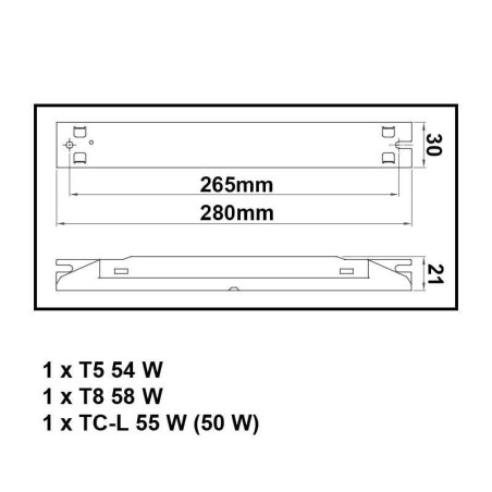 BALLAST TUBE FLUO 54W