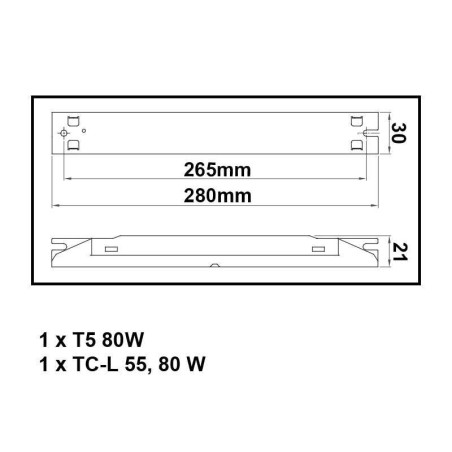 BALLAST TUBE FLUO 80W