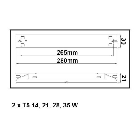 BALLAST 2 TUBES FLUO 14W-21W-28W-35W