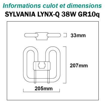 AMPOULE SYLVANIA LYNX-QE 38W GR10q