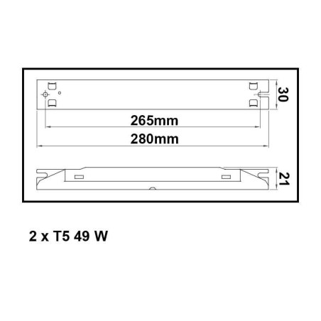 BALLAST 2 TUBES FLUO 49W