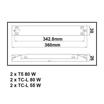 BALLAST 2 TUBES FLUO 80W
