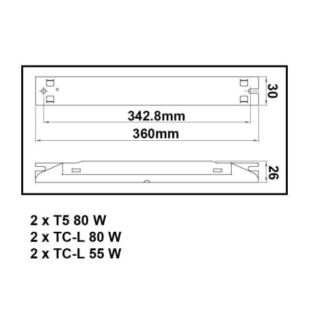 BALLAST 2 TUBES FLUO 80W