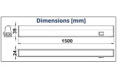 Réglette 150cm  avec inter - LED 23W