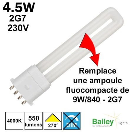 Ampoule LED 2G7 4.5W/840 230V