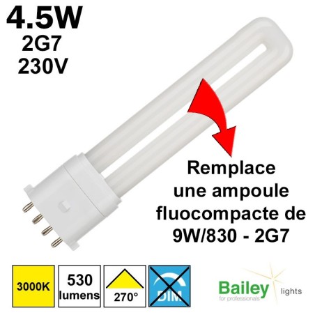 Ampoule LED 2G7 4.5W/830 230V