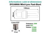 AMPOULE SYLVANIA FAST-START 20W E27 230V AMPOULE SYLVANIA FAST-START 20W E27 230V