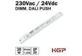 TRANSFO DIMMABLE DALI PUSH 30W 230V/24Vdc