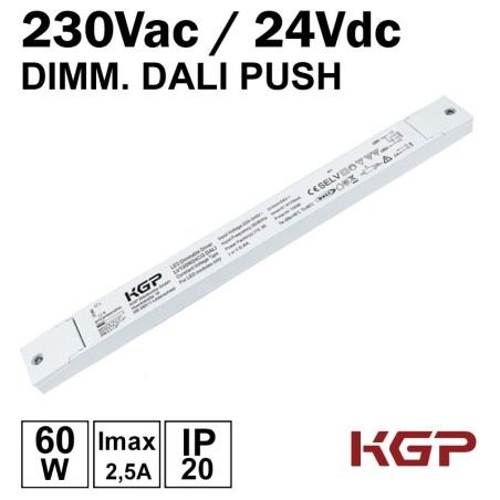 Transformateur dimmable DALI PUSH 24Vdc 60W - KGP