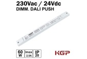 TRANSFO DIMMABLE DALI PUSH 60W 230V/24Vdc