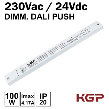 Transformateur dimmable DALI PUSH 24Vdc 100W - KGP