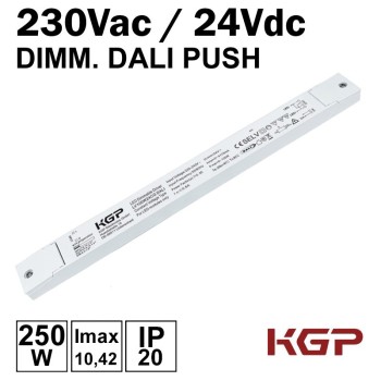 Transformateur dimmable DALI PUSH 24Vdc 250W - KGP
