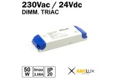 TRANSFO DIMMABLE TRIAC 50W 230V/24Vdc TRANSFO DIMMABLE TRIAC 50W 230V/24Vdc