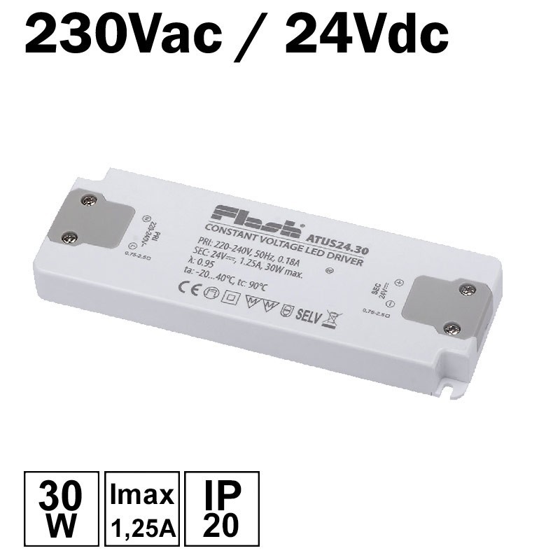 TRANSFO COMPACT 230V/24VDC 30W IP20