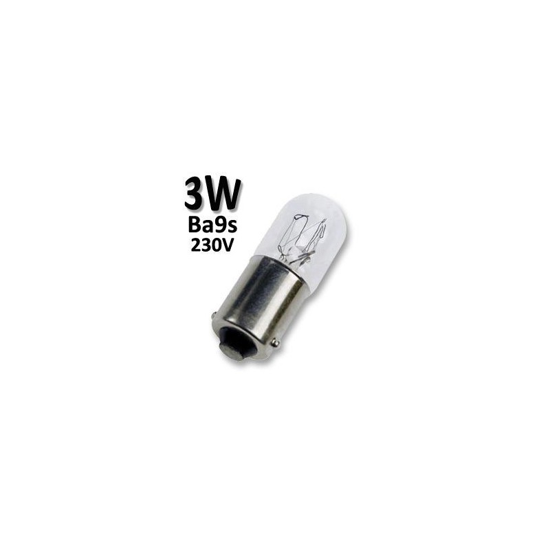 Ampoule BA9S 3W 230V pour bloc autonome