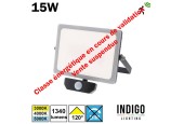 Projecteur avec détecteur INDIGO CURTIS 15W 230V