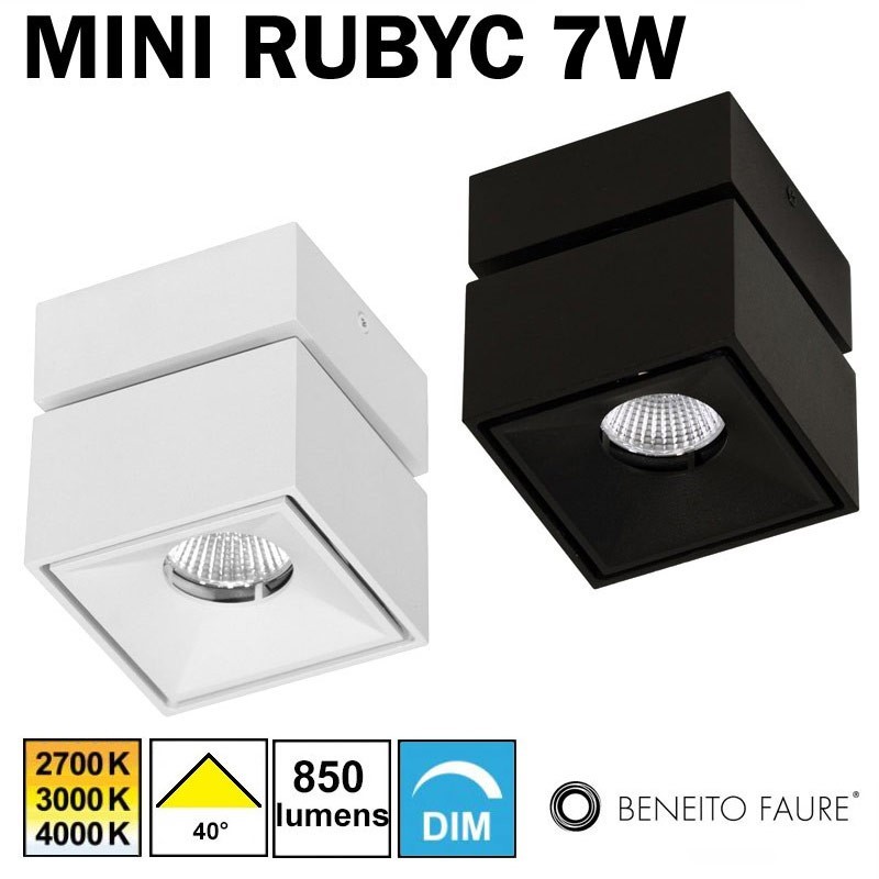 Applique ou plafonnier LED BENEITO RUBYC 7W Applique ou plafonnier LED BENEITO RUBYC 7W