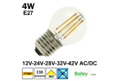 Ampoule sphérique 4W E27 de 12 à 42 VAC/VDC