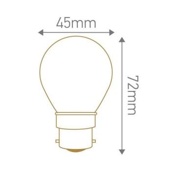 Ampoule sphérique LED 2.5W B22 230V