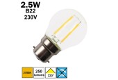Ampoule sphérique LED 2.5W B22 230V Ampoule sphérique LED 2.5W B22 230V