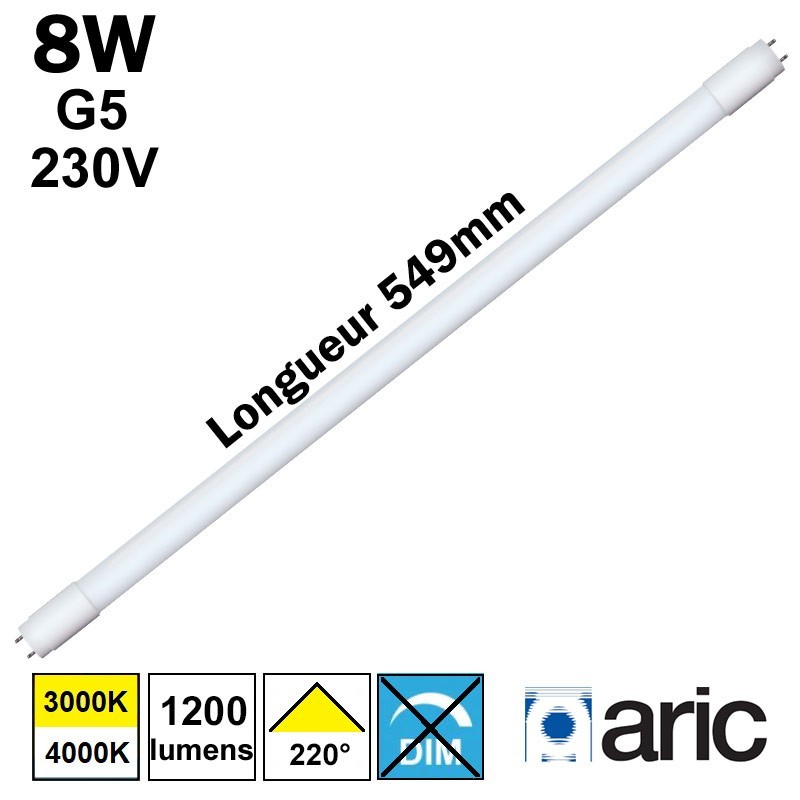 TUBE LED T5 8W G5 230V - 549mm TUBE LED T5 8W G5 230V - 549mm