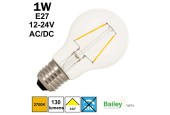 Ampoule 1W E27 Tensions 12 et 24 VAC/VDC