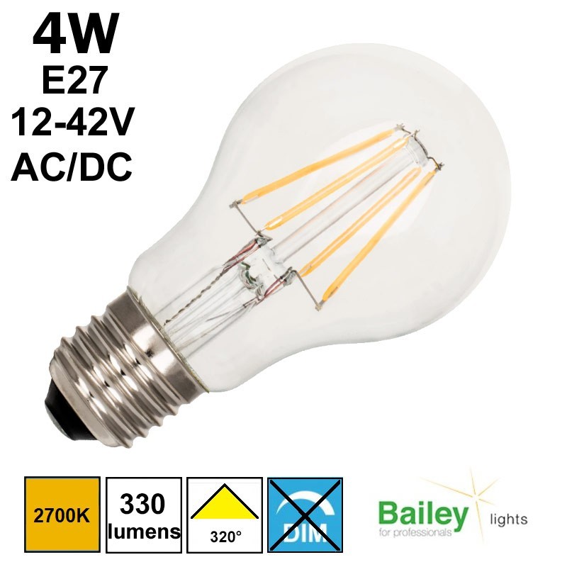 Ampoule 4W E27 Tensions 12 à 42 VAC/VDC