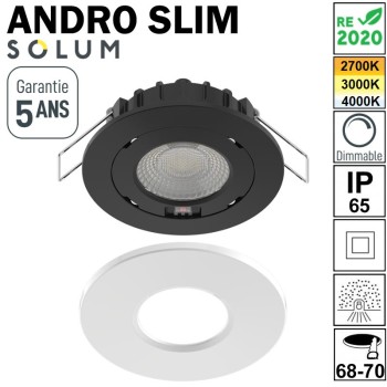 Spot SOLUM ANDRO SLIM - Collerette magnétique changeable