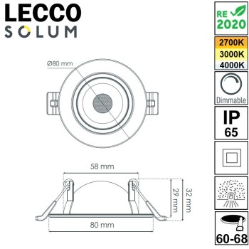 Dimensions Spot SOLUM LECCO