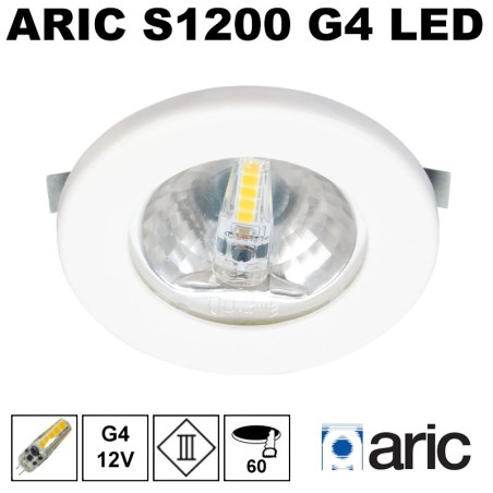 SPOT ARIC S1200 BLANC + AMPOULE 1.8W G4 12V