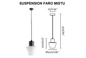 SUSPENSION FARO MISTU - Douille E27