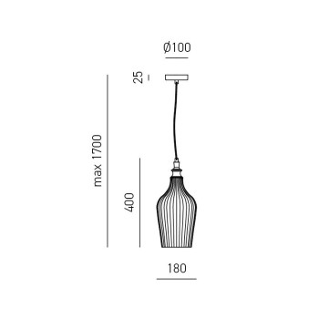 Dimensions suspensions GEA LUCE CLEOFE S/12