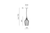 Suspension en verre GEA CLEOFE S12