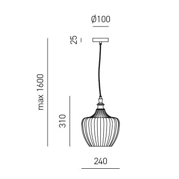 Dimensions suspensions GEA LUCE CLEOFE S/10
