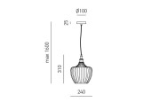 Suspension en verre GEA CLEOFE S10