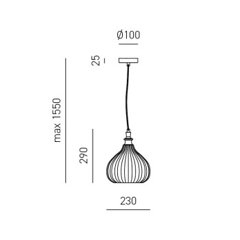 Dimensions suspensions GEA LUCE CLEOFE S/11